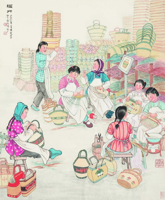 编草    周鍊霞    纸本设色    79.5 cm×66 cm    1966年    上海中国画院藏