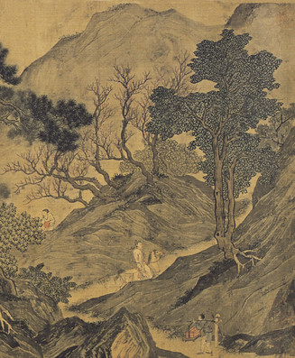 明 唐寅 江南春图 卷 绢本设色 31.5×146cm 广州艺术博物院（广州美术馆）藏