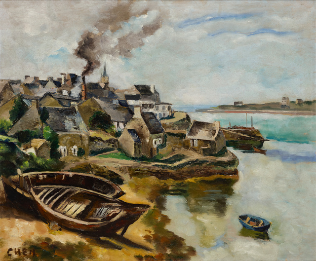 布列塔尼海岸约1930 年油彩画布54 x 65 cm李氏基金捐赠新加坡国家美术馆馆藏