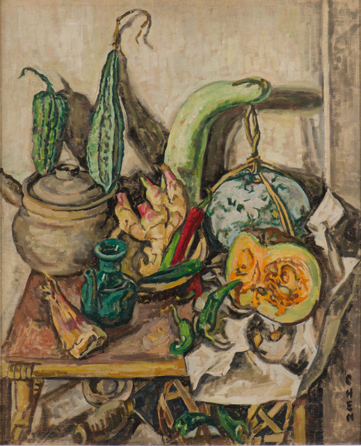 蔬菜与砂锅约1940-1947年油彩画布73 x 60 cm新加坡国家美术馆馆藏